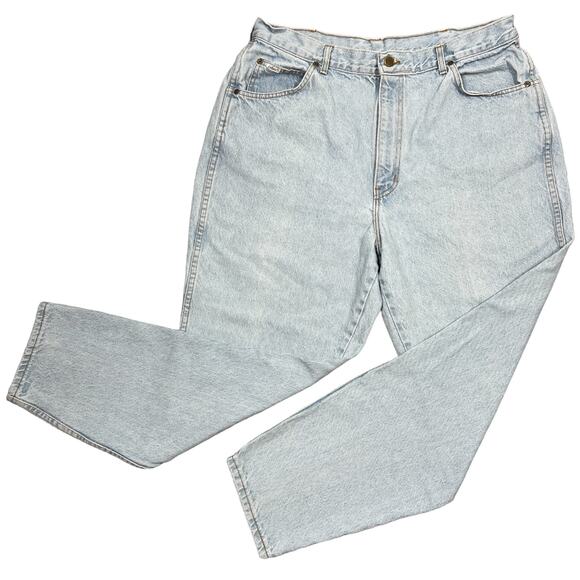 chic Denim - Chic Plus Size Jeans Womens 22W (36") Light Wash Cotton USA 90s High Rise VTG